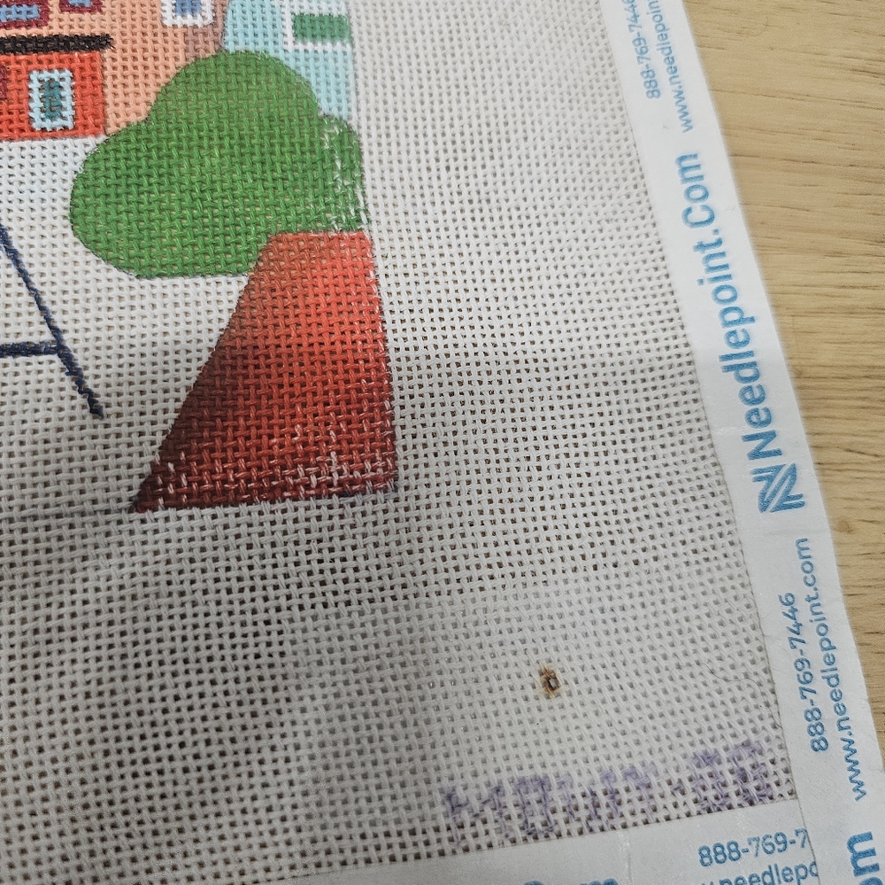 Hand painted needlepoint Canvas World Travel Poster Vienna Needlepoint 18 Mesh - Picture 3 of 4